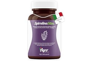AGROINIZIATIVE SPIRULINA SLIM 100 Cps Alga Spirulina Biologica Drenante Efficace Senza Iodio E Caffeina Spirulina Detox Effetto Sazietà Con Zenzero Acetil L-Carnitina E Greenselect PRODOTTA IN ITALIA
