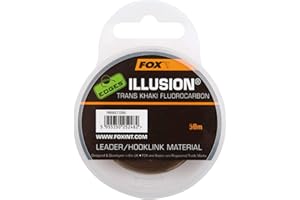 Fox Edges Illusion Flurocarbon Leader 50 m khaki – sznurek przyponowy do łowienia karpi, fluorokarbonowy przypon do karpi, przypon na karpi