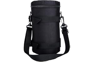 JJC Lens Bag Protective Case for Canon EF 100-400 mm f4.5-5.6L EF 70-200 mm f2.8L is II III USM RF 600 mm f11 is STM Nikon AF-S 70-200 mm f2.8G ED VR II, Inner Dimensions 4.3 x 8.8 Inches, black, Lens