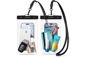 Spigen wasserdichte Handyhülle [Aqua Shield] [2 Stick] IPX8 wasserfeste Handytasche Hülle kompatibel mit iPhone 16/15/14/13 Serien, Galaxy S25/S24/S23 und Allen Smartphones - Crystal Clear
