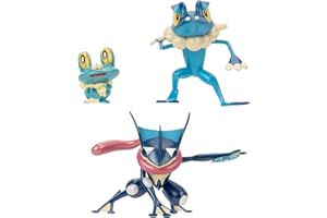 JAZWARES Pokémon Select Evolution Pack - Features 2-Inch Froakie, 3-Inch Frogadier and 4.5-Inch Greninja Battle Figures
