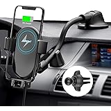Mpow Wireless Car Charger, 10W/7.5W Qi Fast Charging Car Phone Holder for Air Vent and Dashboard, Auto-clamping Car Phone Mou