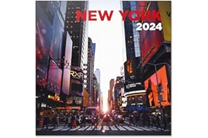 Grupo Erik: Calendario 2024 da Muro New York, 12 mesi + 4 in omaggio, 30x30cm FSC®, ideale come Calendario 2024 da parete, Calendario ufficio 2024, Calendario casa 2024