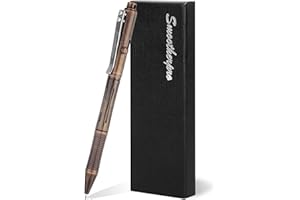 SMOOTHERPRO Mosiężny długopis kompatybilny z wkładami Pilot G2, ze stali nierdzewnej, ciężki obowiązek w przypadku drżenia Parkinsona, artretyzmu, rąk, vintage, czarny (RG335)