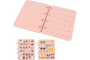 xyuayamz Expositor de Alfileres ，Organizador de Broches，Expositora de Medallas de Fieltro para Pin，Cuatro Páginas Extraíbles 120 Agujeros para Vitrina Insignias，para Collares, Pendientes