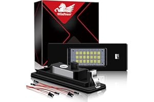 ‎WINPOWER WinPower Kennzeichenbeleuchtung Glühbirnen Nummernschildbeleuchtung SMD mit CanBus Fehlerfrei 6000K Kaltweiß Super hell 12V PKW, 2 Stücke