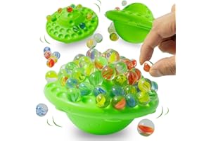 CLNYRWCB Marble Balancing Game: 60 Colorful Marbles, Family Game Night-1-4 Players, Challenges Accuracy & Technique, Fun Toys for kids Ages 8+, Single Player and Team Mode