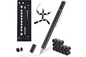 ‎MIN CI MIN CI Magnetstift Kugelschreiber Schwarz, Fidget Pen Magnet Stift Multifunktions Kreatives Magnet Pen für Lernen Treffen Arbeiten