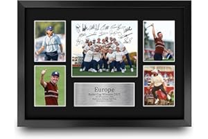 HWC Trading Ryder Cup Winners 2025 Europe Gifts Printed Signed Autograph Picture for Golf Memorabilia Fans - A3 Framed