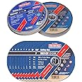 Faithfull FAI10010MUL Extra Thin (1 mm) Fast Cut Cutting Discs 100 mm x 1 mm x 16 mm (4 Inch) 10 Pack with Storage Tin