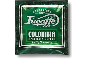 LUCAFFÉ LUCAFFè COLOMBIA, saszetki do kawy Ø 44 mm, ese Pads, opakowanie 150 biodegradowalnych papierowych podkładek, 100% kawa Arabica, aromaty czekolady, smak palony, średni ciało, wyjątkowy aromat
