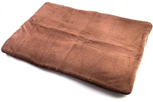 ‎VITAZOO vitazoo Große Hundedecke Flauschig 100x70cm - Hundematte Hundedecke für Unterwegs und Outdoor - wasserdichte Hundedecke waschbar rutschfest faltbar - Dog Bed Blanket - Braun
