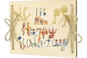 LOVLEY Carte Anniversaire Originale en Bois – Vœux pour Offrir de l'Argent avec Enveloppe Cadeau (Joyeux Anniversaire