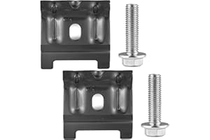 2PCS Battery Clamp Panel with Screws,ESMUSSSEIN Bracket Battery Clamp Compatible for A-u-d-i Sk-o-da Volk-swa-gen Je-tta Go-lf MK4MK5 Pa-ssat B6 P-o-lo Pa-ssat A-u-d-i A3 Q3 Black 1J0803219