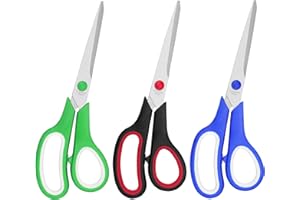 AWUMBUK Schere Büro Scheren Set Haushalt, 21cm Bastelschere Erwachsene Haushaltsschere Küchenschere Stoffschere Scharf 3 Stück