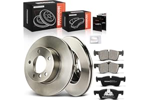 Frankberg Brake Kit incl. 2x Brake Disc + 4x Brake Pad Front Compatible with 1 Series F20 2 Cabriolet F23 1 Series F21 2 Coupe F22 F87 Replace# 34116858910,34116764629