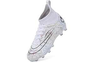 Dhinash Boys' Football Boots Kids Astro Turf Trainers Spikes Football Shoes Girls Cleats Soccer Shoes Junior Sports Shoes Outdoor Athletic Sneakers Unisex