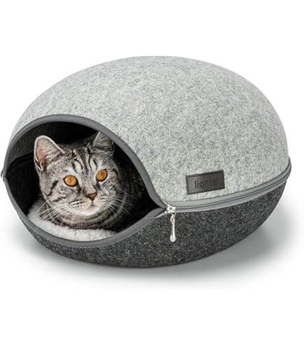 Grotta Per Gatti In Feltro Ecologico - Cuccia Per Ripiano Kallax Con Cuscino E Base Antiscivolo