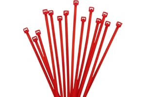 XINGO 1000 Piezas Rojo Bridas para cables profesionales, 100mm x 2.5mm,Resistentes UV, Bridas para Cables Para Oficina, Hogar, Exteriores