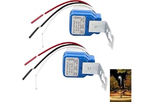2 st AC/DC skymningsströmbrytare, 12 V, 10 A, automatisk fotocellomkopplare med skymningssensor, energisparande, enkel instal