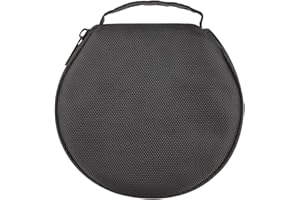 ELEZAY Small CD Case Storage Wallet DVD Disc Dividers Folder Holder Round Oxford Bag 20 Capacity Black