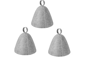 SLEEKEE Cappa Per Sauna In Feltro Da 3 Pezzi, Cappa Per Asciugare I Capelli Assorbente Semplice, Cappa Per Sauna A Vapore, Cappa Per Sauna Unisex In Feltro Assorbente, Accessori Per Bagno Turco