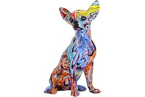 suruim Statua Chihuahua Colorata - Scultura Cane per Soggiorno, Soprammobili Moderni Particolari, Statuetta Decorativa da Kare Design