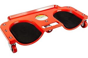 MaxxHaul MaxWorks 80748 Rolling Knee Creeper/Pads ABS ad Alto Impatto, 5 Ruote girevoli, Vassoio Porta Attrezzi, Multicolore, Piccolo