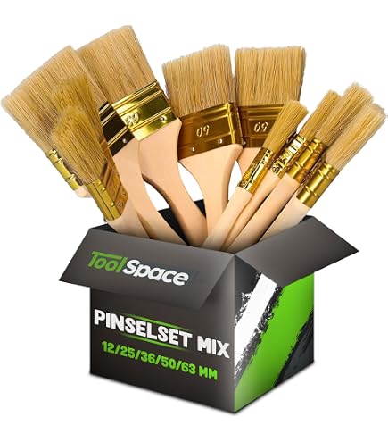 12-Piece Small Paint Brush Set – Wooden Handle, Nylon Bristles, 5.31" X 0.6", Ideal For Walls, Furniture, Touch-Ups, Crafts, And Stains