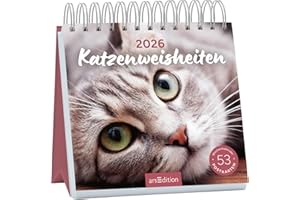 Postkartenkalender Katzenweisheiten 2026: Wochenkalender 2026, 53 Postkarten für Katzenfans