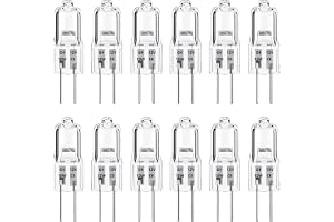 12 st G4 halogen glödlampor 10W varmvit kapsellampa belysning | Kraftfullt varmvitt ljus hemmiljö, transparent kapsel jämn spridning, halogenstift köksfläkt skåp