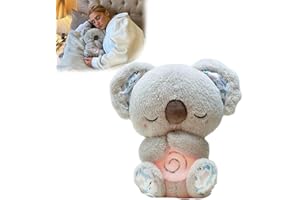 ARZARF Evoraco Soothing Koala Bear, Arrily Calming Otter, Arrily Sleep Otter, Arrily Anxiety Relief Koala, Breathing Otter, Portable Plush Toy With Music Lights & Rhythmic Breathing Motion (Color : Gray)