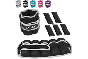 VAILGE Ankle Weights Adjustable Leg Weights for Fitness Jogging Walking Exercise, Ankle Weights Women men 0.5KG - 3KG, Black Grey Pink Blue Purple Wrist and Ankle Weights