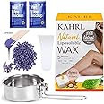 KAHRL Brazilian Face Wax Stripless Waxing with Hair Removal Wax Beans(100g) and Hair Removal Waxing Kit for Women Full Body Waxing Combo Wax For Women Hair Remover Wax Beans
