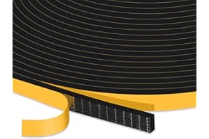 YIMIKI Guarnizione Finestra Autoadesiva, Schiuma Nastro Paraspifferi Porta, Adesivo Isolamento Nastro Sigillante per Rumore e Collisione, resistente alle intemperie, 6 mm(l) x1.5 mm(S), totale 20 m