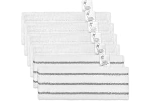 KEEPOW Paquete potente, 6 pisos de microfibra extrafuertes para limpiador de vapor Kärcher compatible con EasyFix SC 2, SC 3, SC 4, SC 5, incluye 4 puños grises y 2 blancos