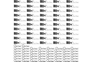 YijiaLink 50-Set Clips Universels Carrosserie de Voiture RC Goupilles RC de Type-R avec Languettes de Traction Compatible avec Tous Les Véhicules 1/16 1/18 RC Truck Buggy Shell Replacement Parts