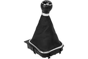 ORIGEN BY ABC PARTS Origen Pomo + Fuelle de Cambio de Marcha Específico para Volkwagen Golf V / Golf VI / Jetta / Bora (2004-2012) de 12 mm para 5/6 Velocidades. Perfecto para el Remplazo del Fuelle Original.