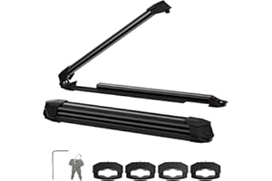 GENERISCH Ski- und Snowboard-Dachträger, Universal-Skiträger, mit Anti-Diebstahl-Schloss, 28'' Passend für 6 Paar Skier/4 Snowboards, Passend für Square/Round/Aero/Oval Cross Bars, eisenhaltig
