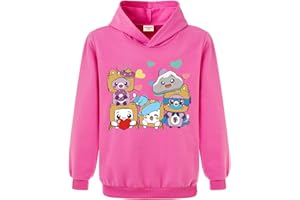 Minhuaha Girls Foxy and Boxy Hoodie Boys Cotton Jumper Cute Top