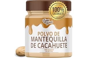 Easy Yummy Mantequilla de Cacahuete en Polvo (500g), 100% mantequilla de cacahuete en polvo, sin azúcar añadido