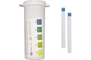 BARTOVATION pH Test Strips for Wine Making, Homebrew, Acidity, 2.8 to 4.4 pH [Vial of 100 Plastic Strips]
