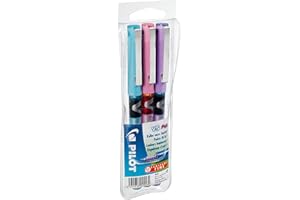 Pilot - V5 Hi-Tecpoint - Liquid Ink Roller Pen - 3-Pack - Turquoise/Pink/Purple Fine Point