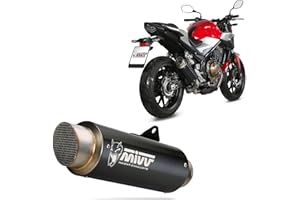 MIVV scarico gp-pro inox nero compatibile con honda cb 500 f 2019 2020