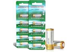 AVMZVO Baterie alkaliczne 23 A, 12 V, A23S, MN21/23, L1028, A23, 12 V, 10 sztuk