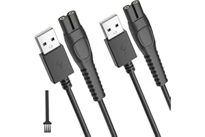 ‎NEWDING Newding 2er-Pack 5V QP2824 Ladekabel Kompatibel mit Philips Norelco One Blade 360 QP2734 QP2724 QP1924 MG7930 QP6652 X3001 BG5021 QP2834 Rasierer Lader Kabel (NEIN Netzeil)