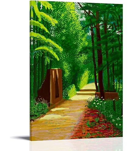 Poster Sur Toile David Hockney - Décoration Murale Moderne 50x50cm Pour Salon, Chambre