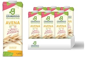Granarolo, Bevanda di Avena da 1 Litro, 6 Confezioni di Bevanda Vegetale a Base di Avena, 100% Made in Italy, Zero Zuccheri, Ricca di Vitamine e Calcio, Ottima Per Colazioni e Merende