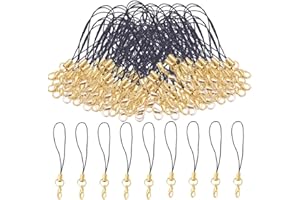 CMUYKIBU 60 Stücke Einfache Handy Lanyard Strap für Schlüssel Schlüsselanhänger,Handyanhänger Schlaufen mit Karabiner,Telefonring Strap Handy Charm Cord zum Pendents USB Schüsselanhänger