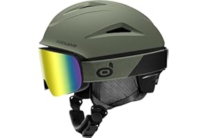 Odoland Snow Ski Helmet with Goggles Set - Adjustable Sport Helmet with Protective Glasses for Men and Women- Windproof Adult and Youth Skiing Gear for Snowboarding, Skiing, Snowmobile